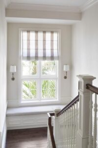 Staircase Landing Built In Window Seat Bench - Transitional - Entrance_foyer